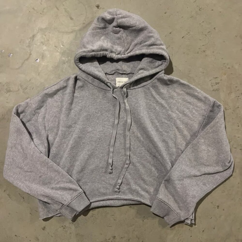 American Eagle Cropped Hooded Sweatshirt Size XL‎